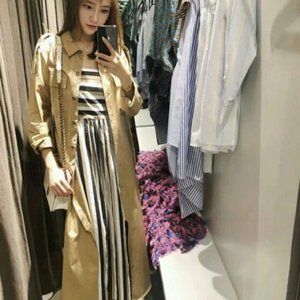 New ZARA Dress Belted Trench Style Midi Shirtdress. Size S 🔥